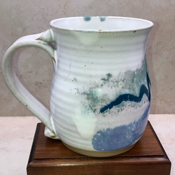 Brenner Tolliver Studio Pottery Mug Wheel Thrown, Hand Painted and Signed - Picture 5 of 9